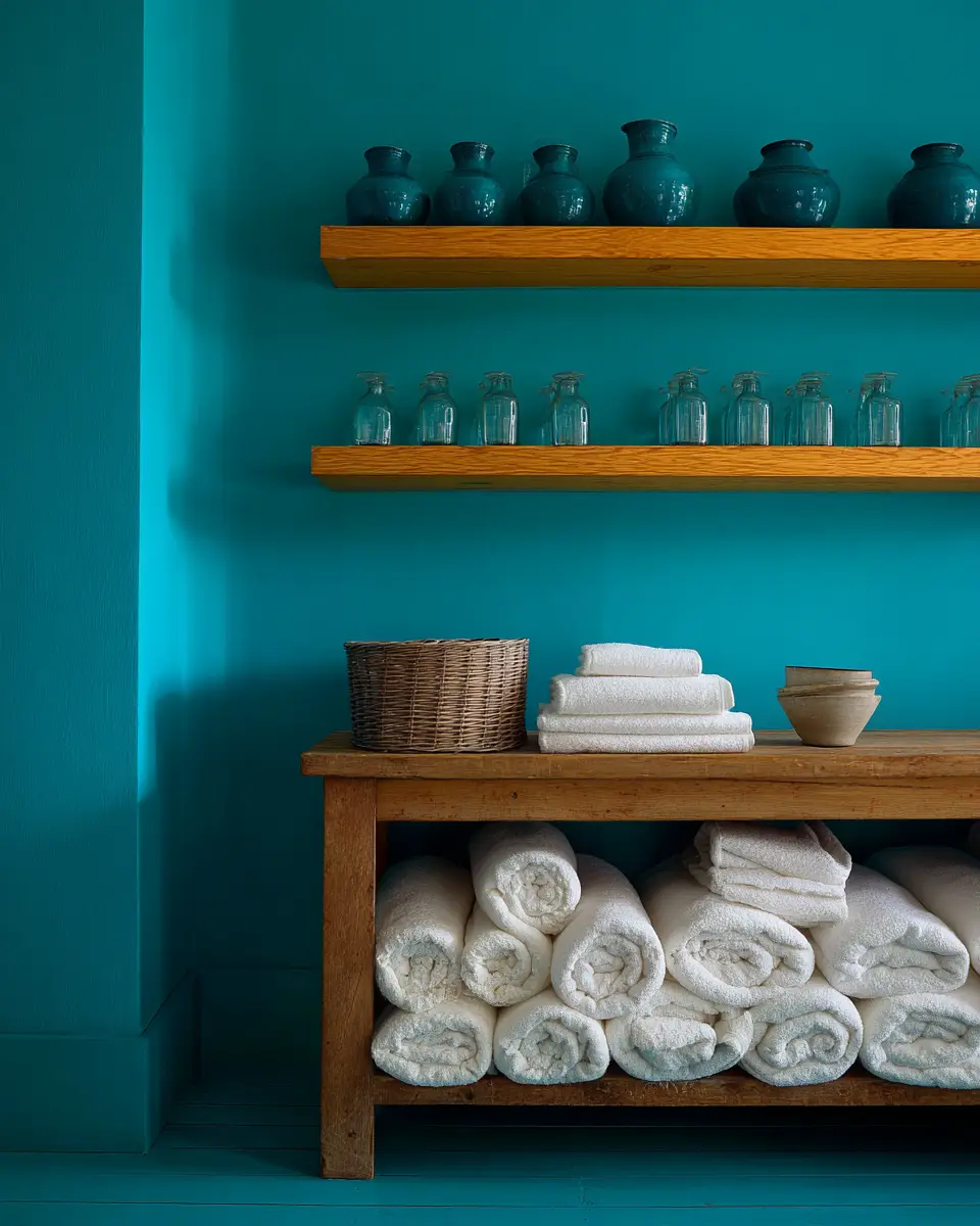Turquoise Organic Modern Laundry Room Decor Ideas