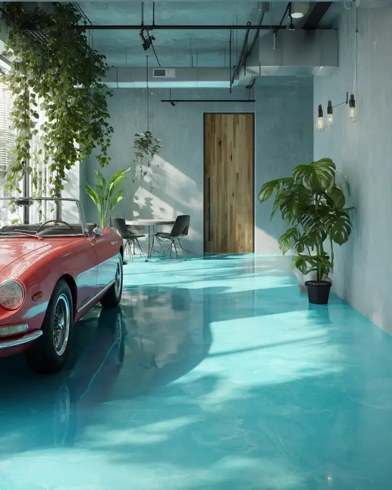 Turquoise Scandinavian Garage Decor Ideas - Featured