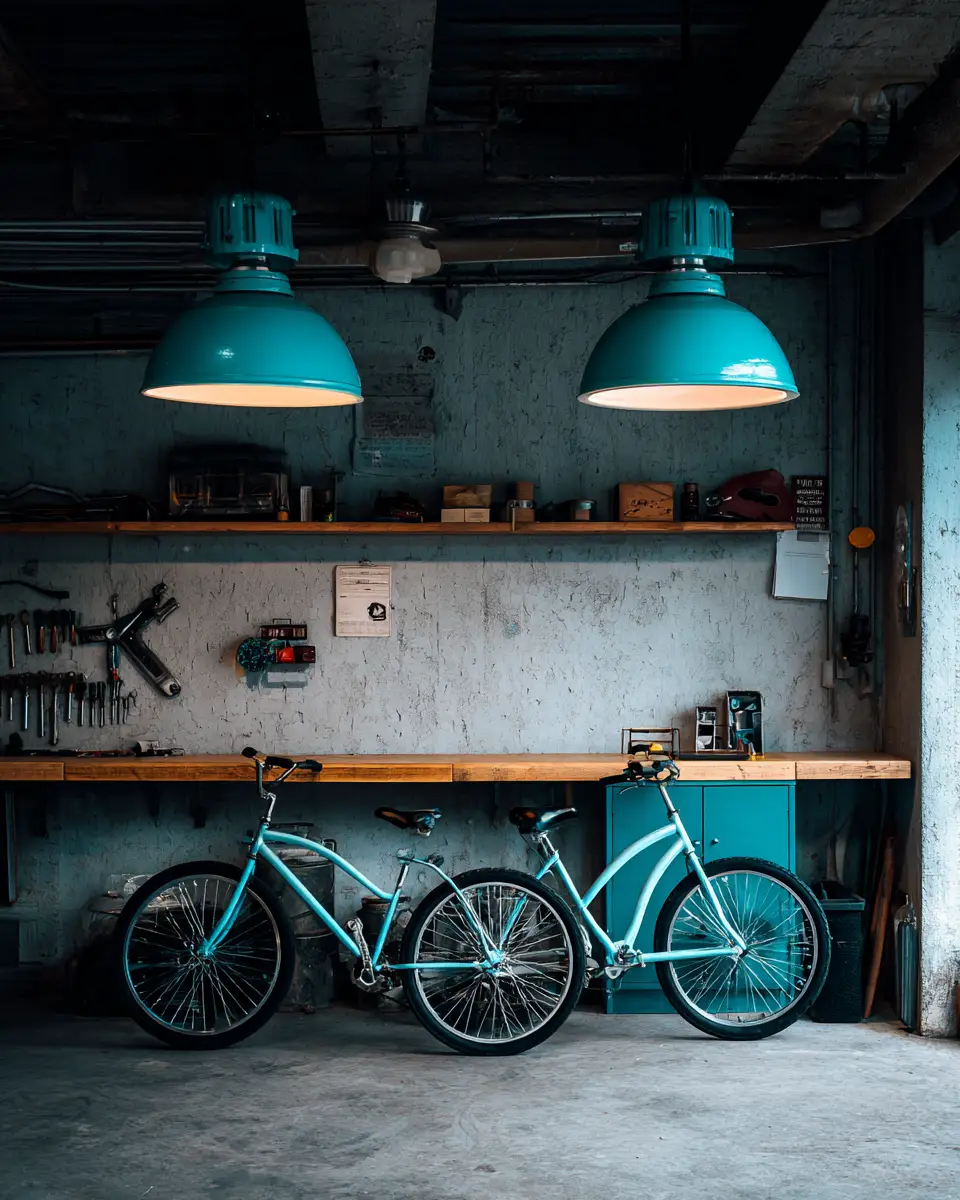 Turquoise Scandinavian Garage Decor Ideas
