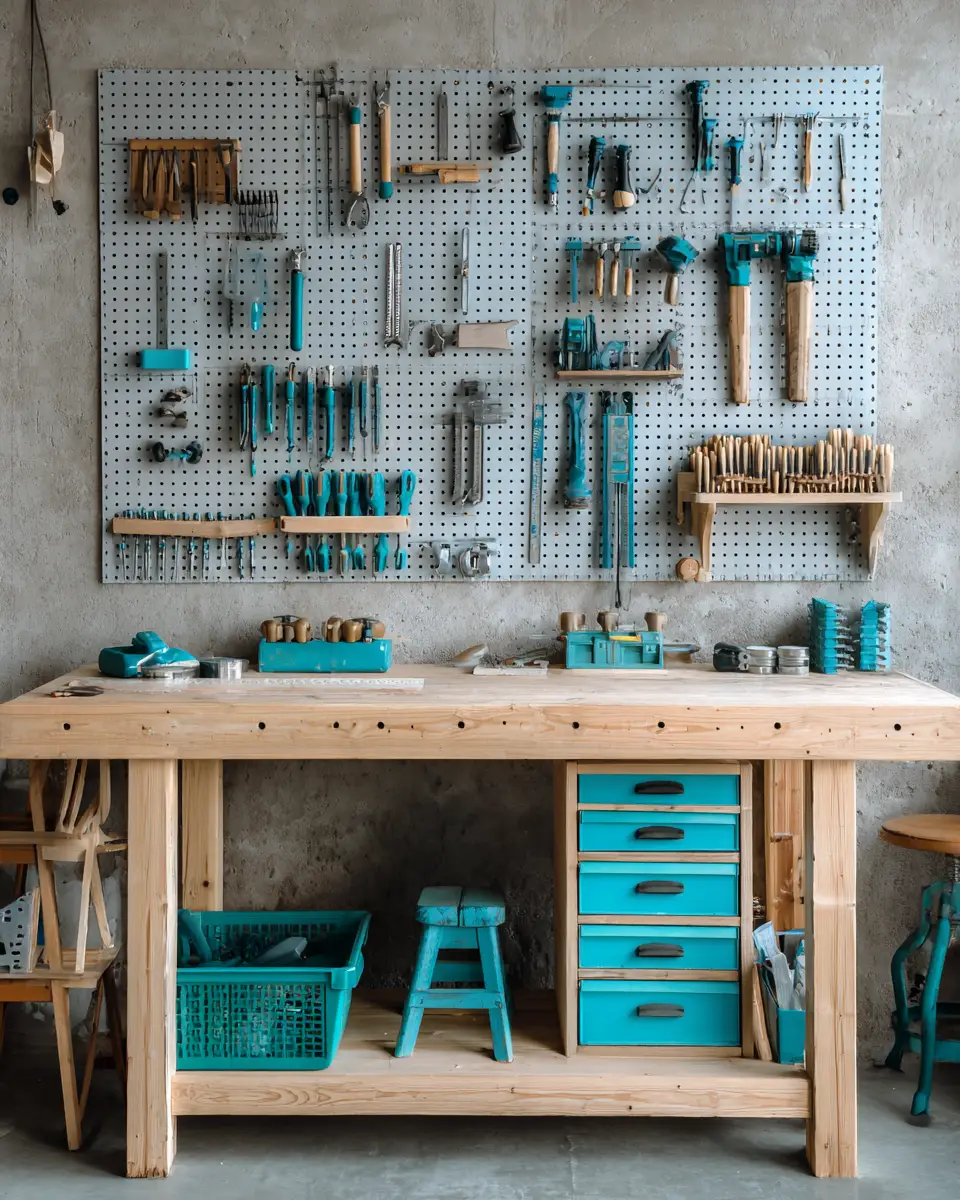 Turquoise Scandinavian Garage Decor Ideas