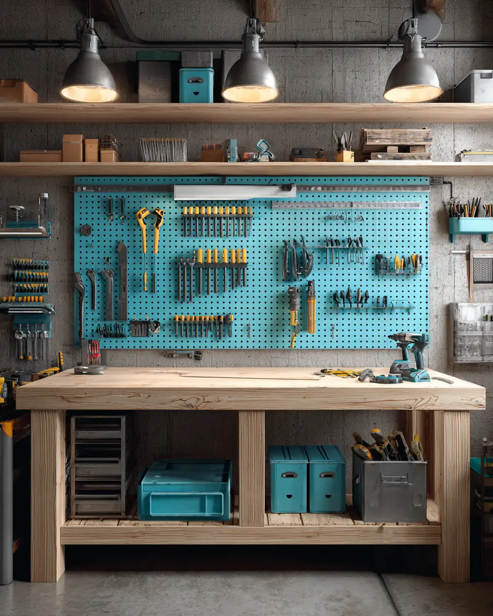 Turquoise Scandinavian Garage Decor Ideas