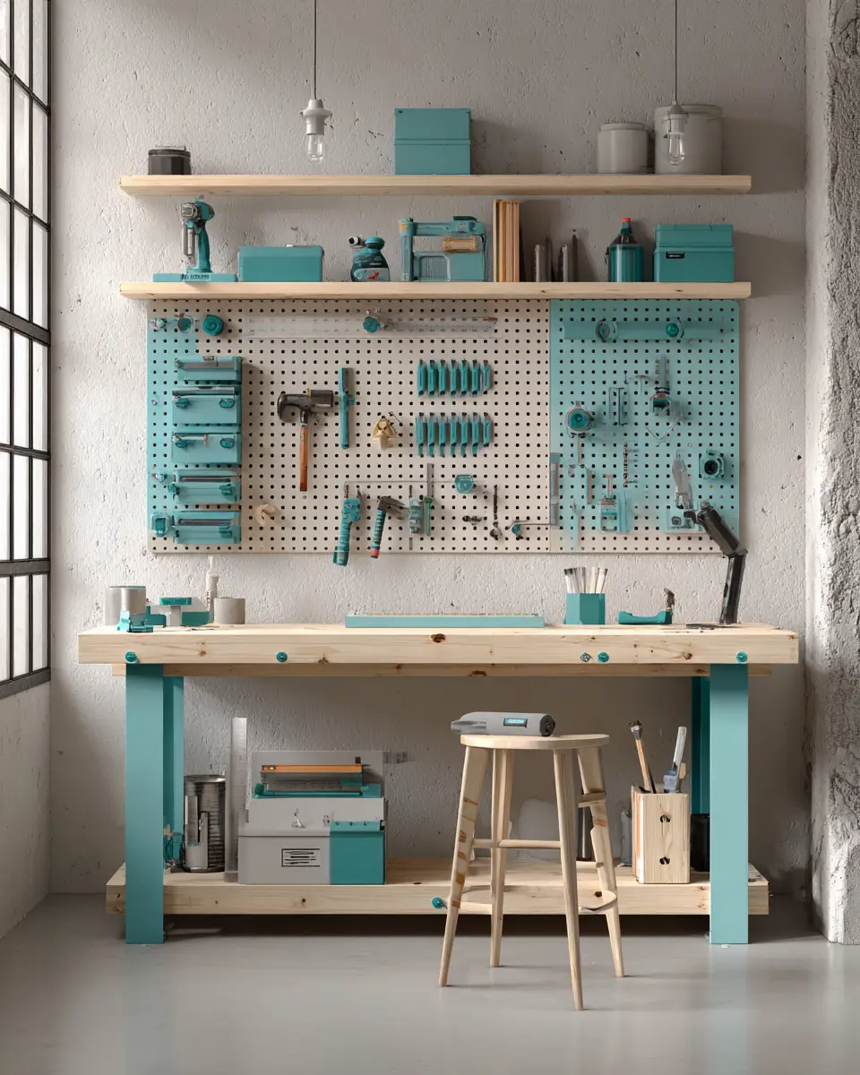 Turquoise Scandinavian Garage Decor Ideas