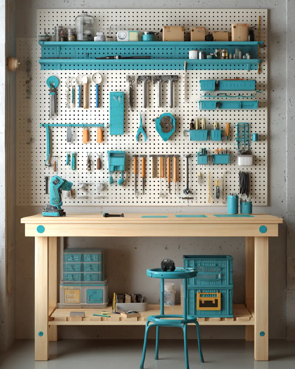 Turquoise Scandinavian Garage Decor Ideas