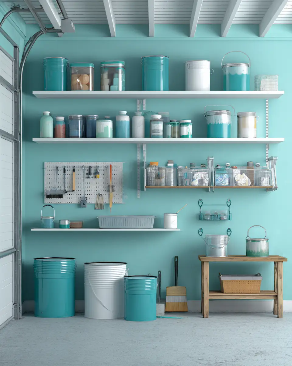 Turquoise Scandinavian Garage Decor Ideas