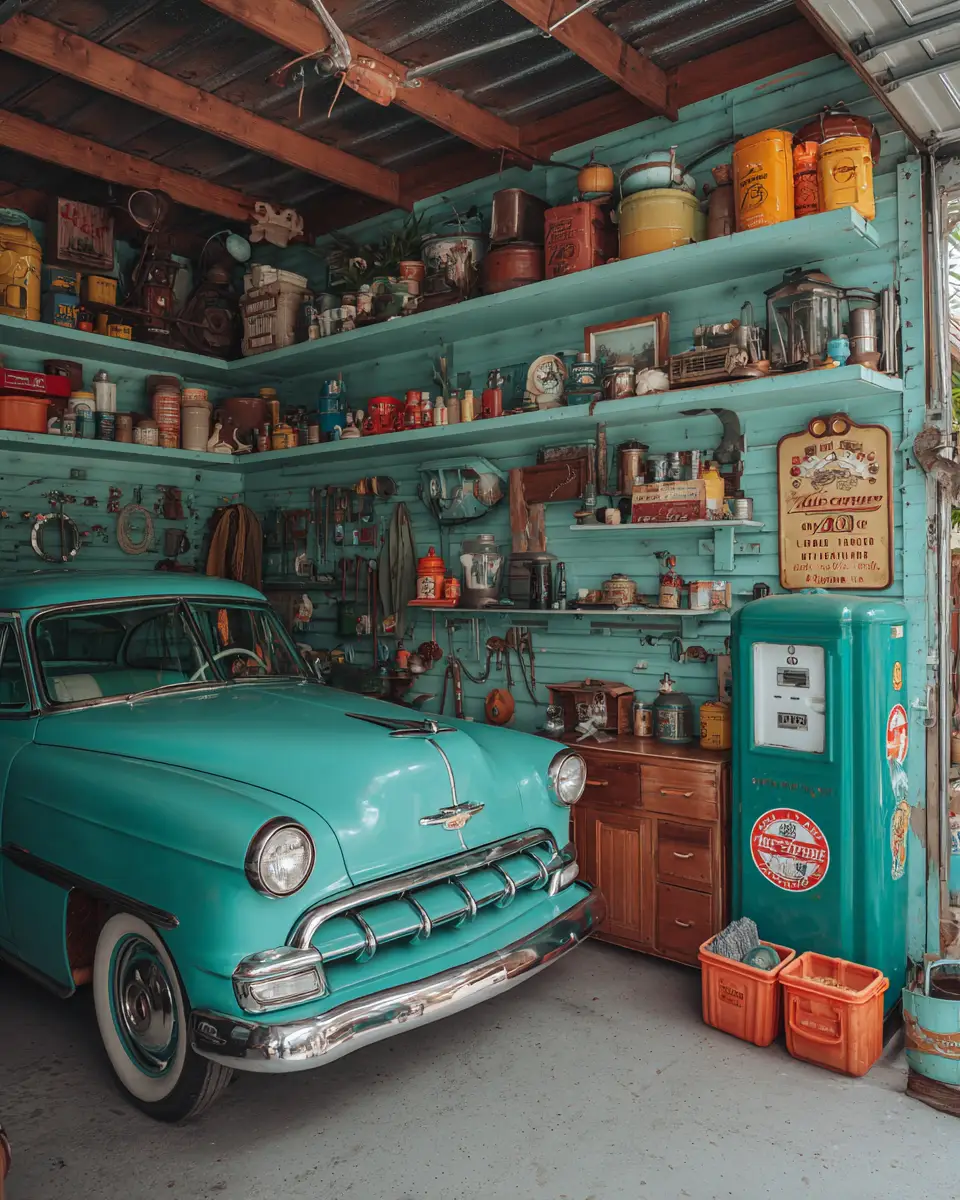 Turquoise Scandinavian Garage Decor Ideas