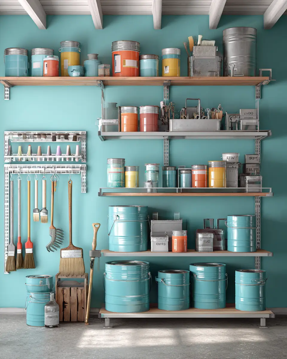 Turquoise Scandinavian Garage Decor Ideas