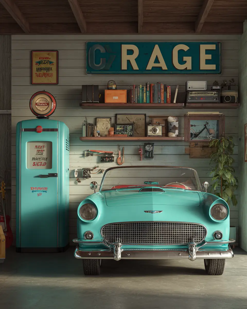 Turquoise Scandinavian Garage Decor Ideas
