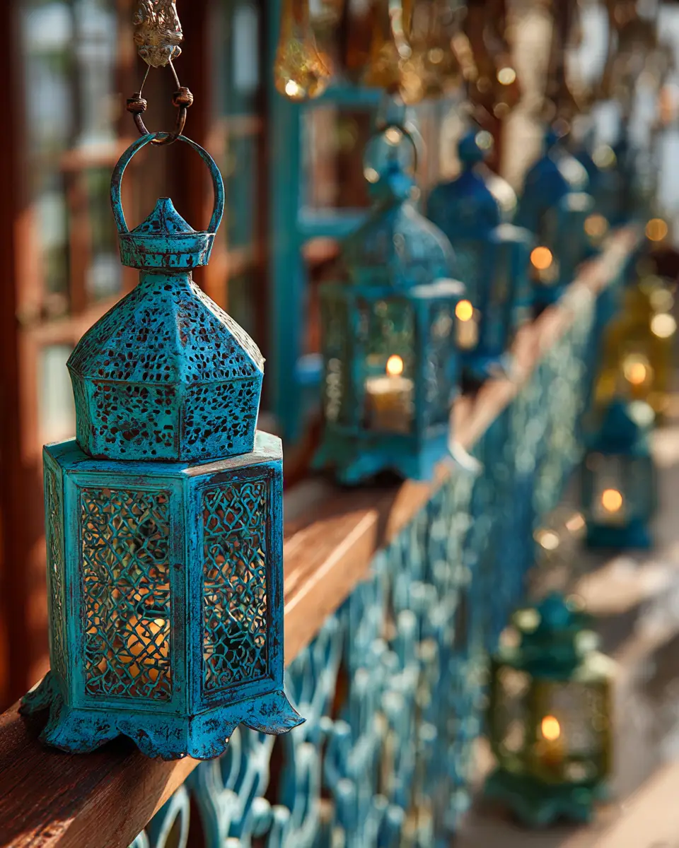 Turquoise Traditional Balcony Decor Ideas