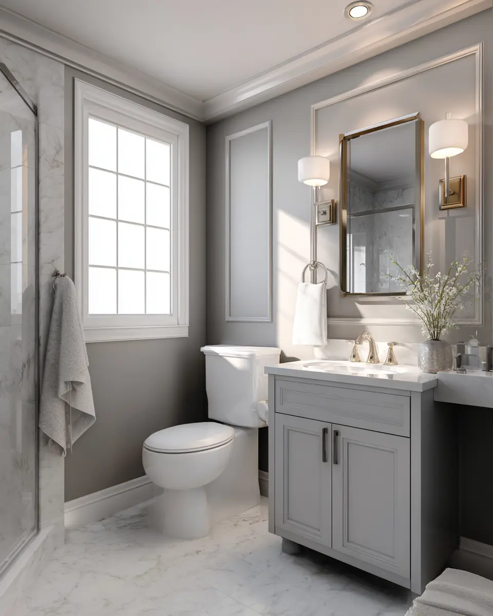 Two-Tone Bathroom Decor Ideas