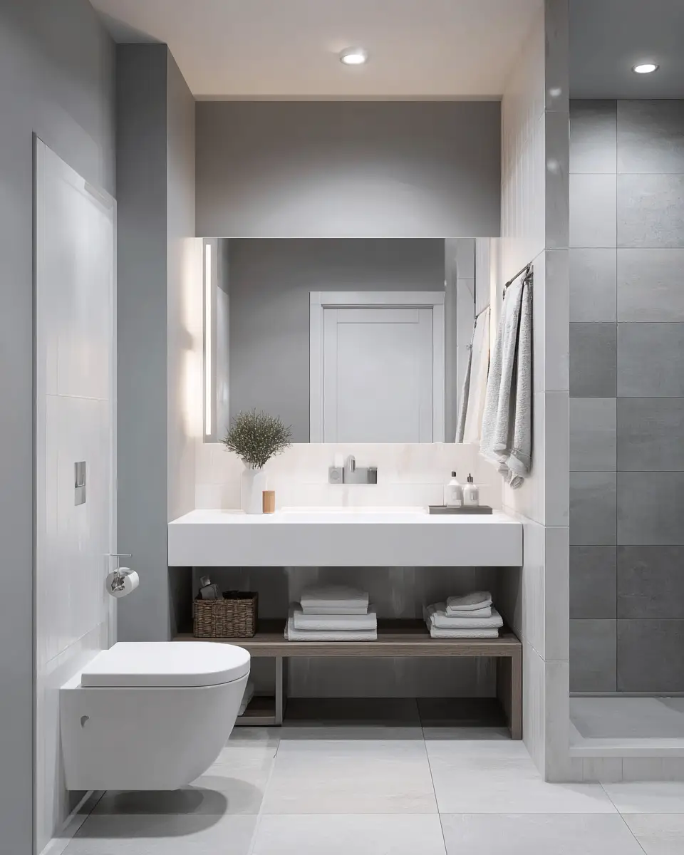 Two-Tone Bathroom Decor Ideas