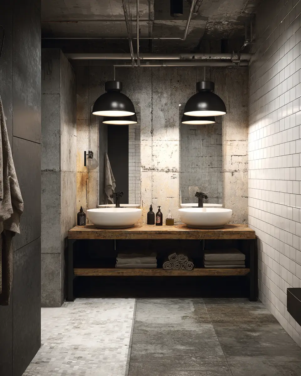 Two-Tone Bathroom Decor Ideas