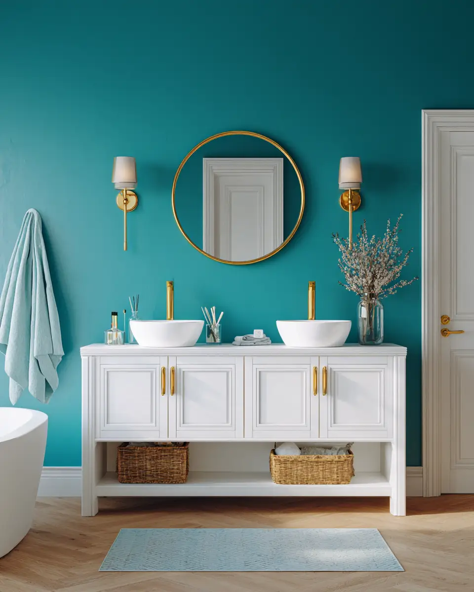 Two-Tone Bathroom Decor Ideas