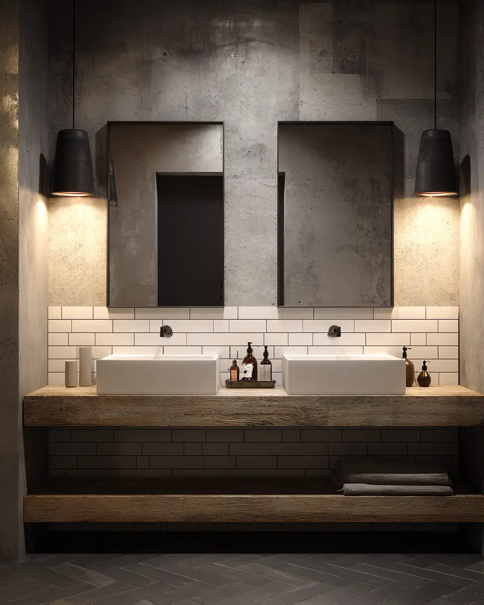 Two-Tone Bathroom Decor Ideas