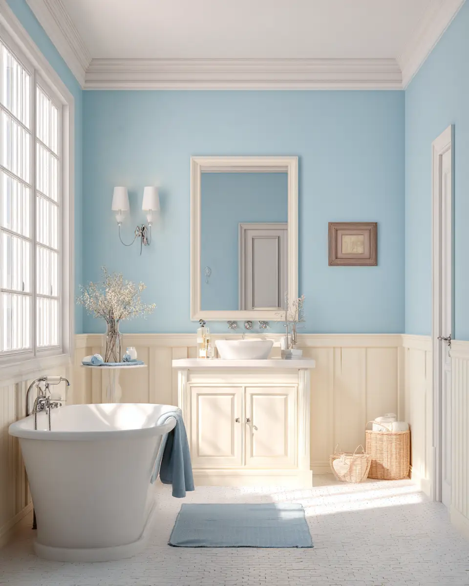 Two-Tone Bathroom Decor Ideas