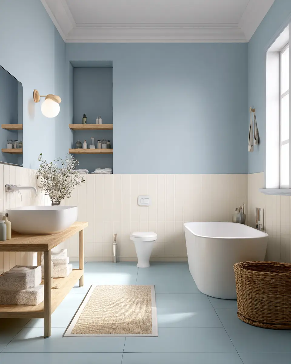 Two-Tone Bathroom Decor Ideas
