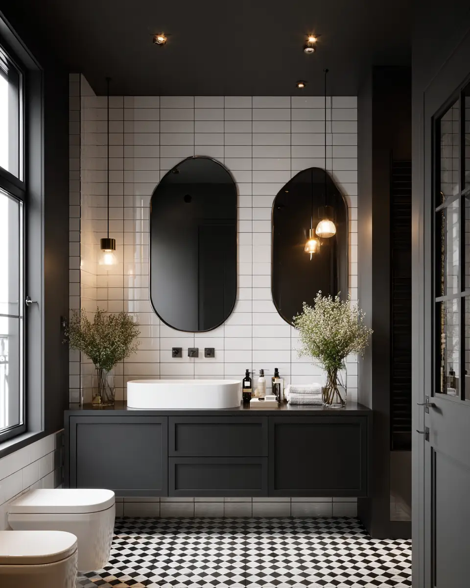 Two-Tone Bathroom Decor Ideas