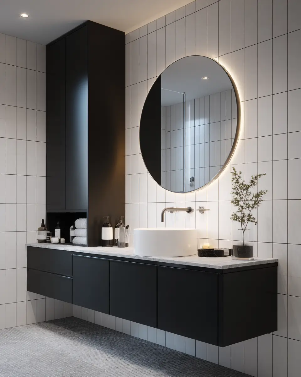 Two-Tone Bathroom Decor Ideas