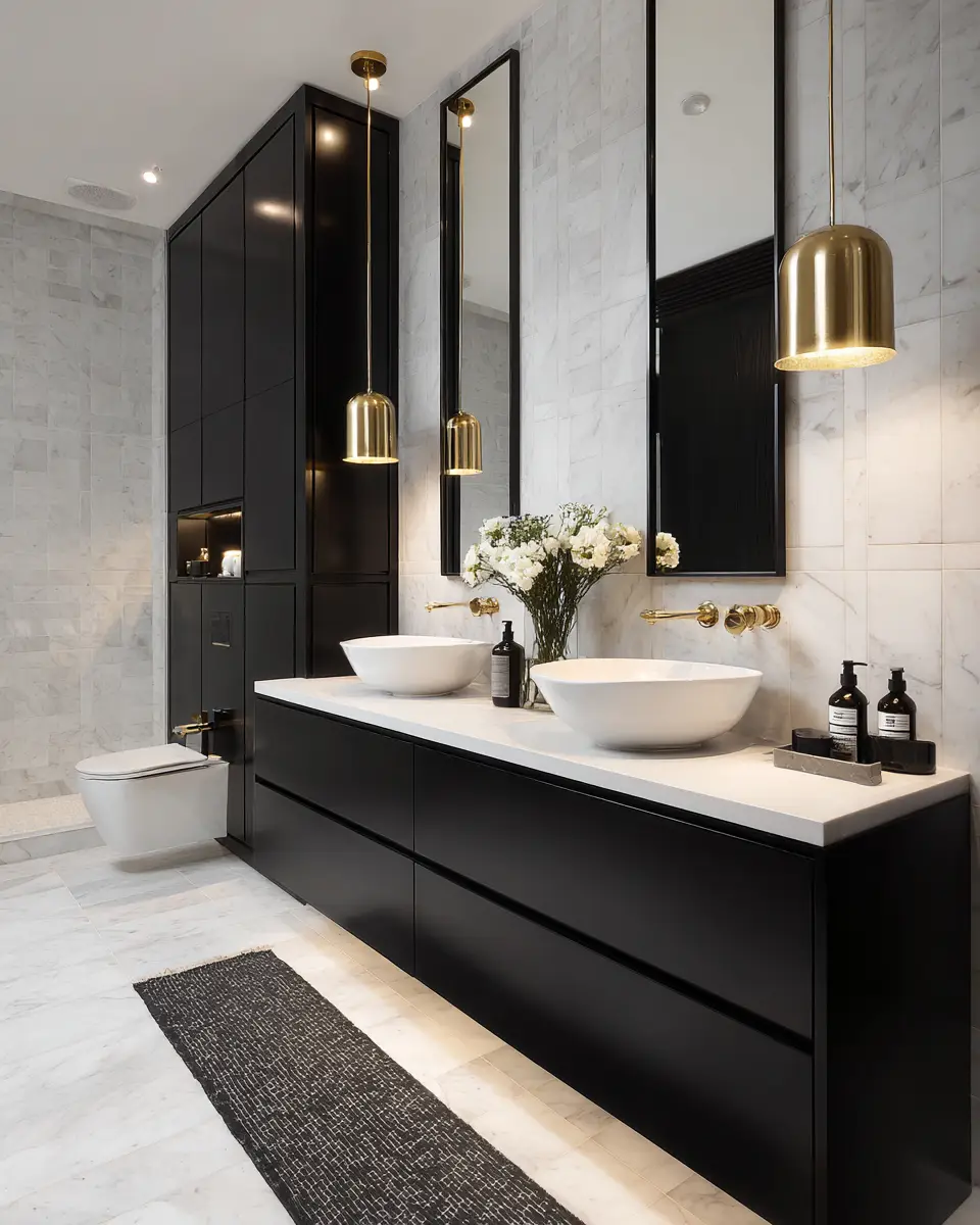 Two-Tone Bathroom Decor Ideas