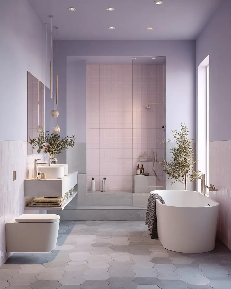 Two-Tone Bathroom Decor Ideas
