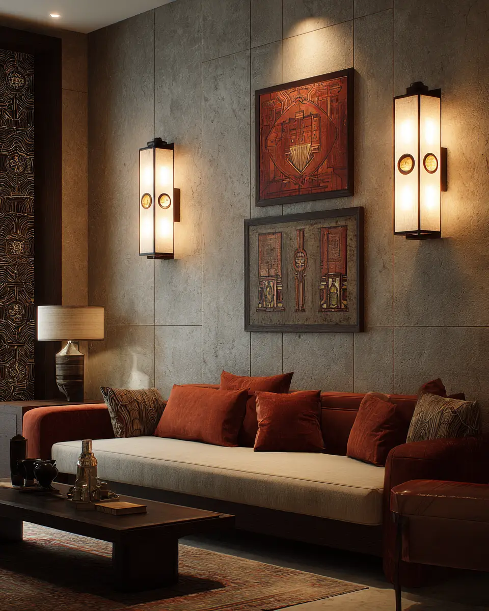 Warm Art Deco Living Room Decor Ideas