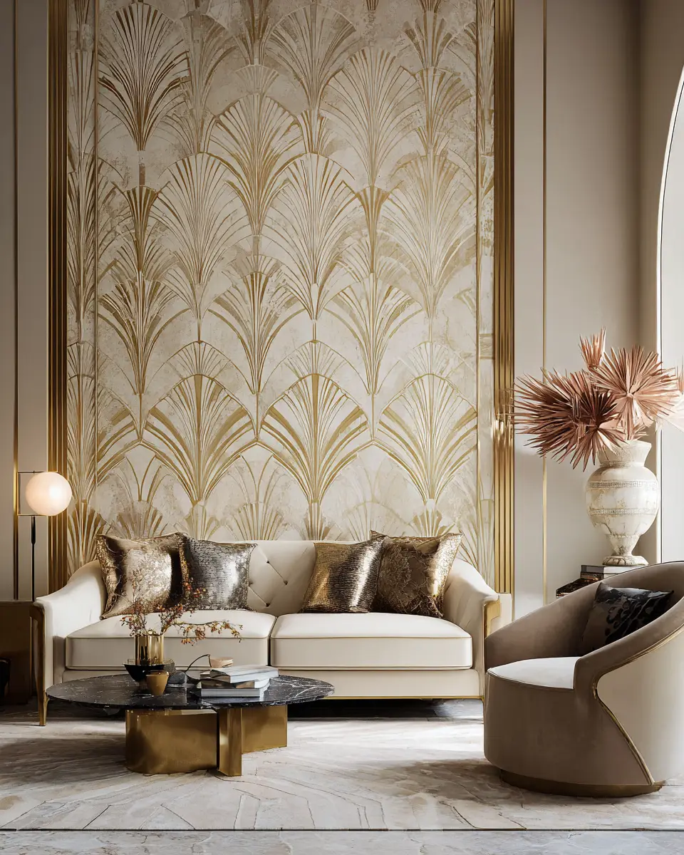 Warm Art Deco Living Room Decor Ideas
