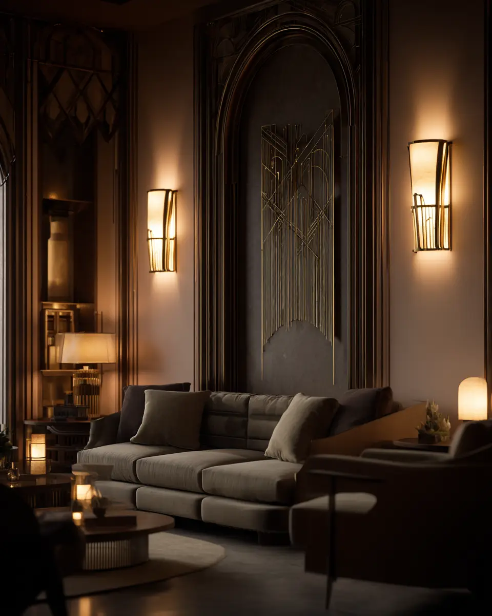 Warm Art Deco Living Room Decor Ideas