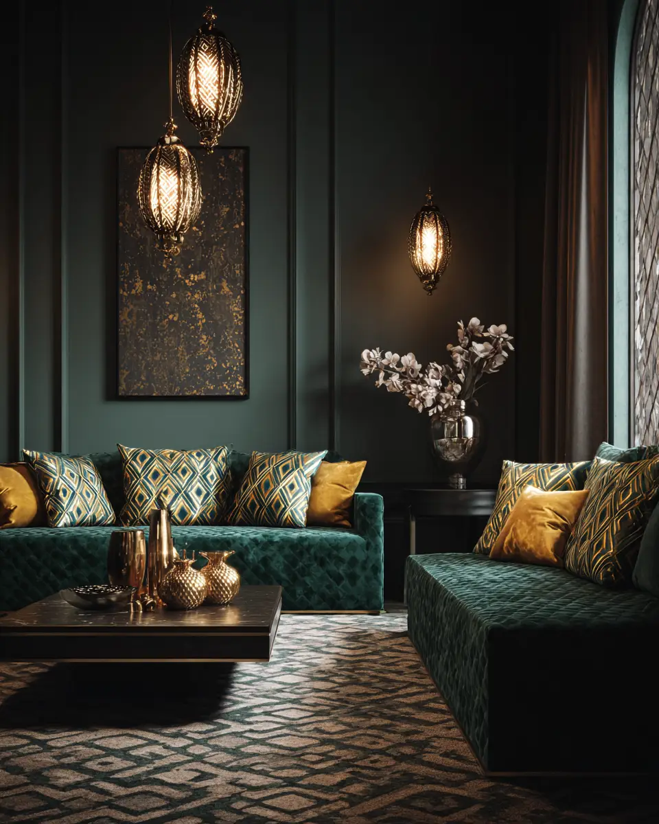 Warm Art Deco Living Room Decor Ideas