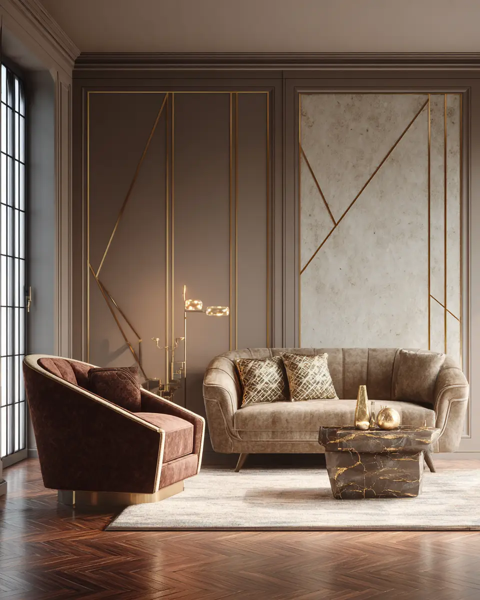 Warm Art Deco Living Room Decor Ideas