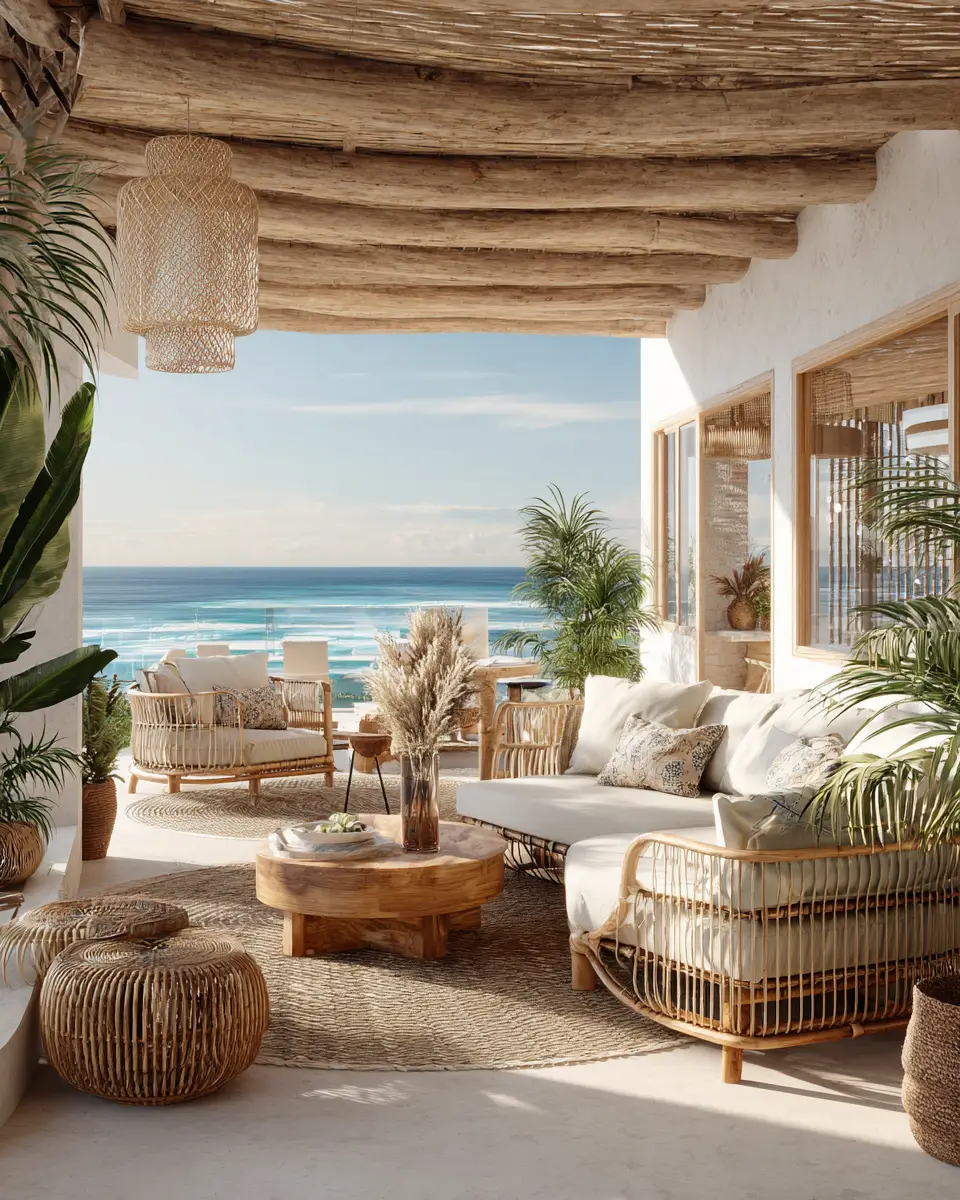 Warm Coastal Balcony Decor Ideas - Featured