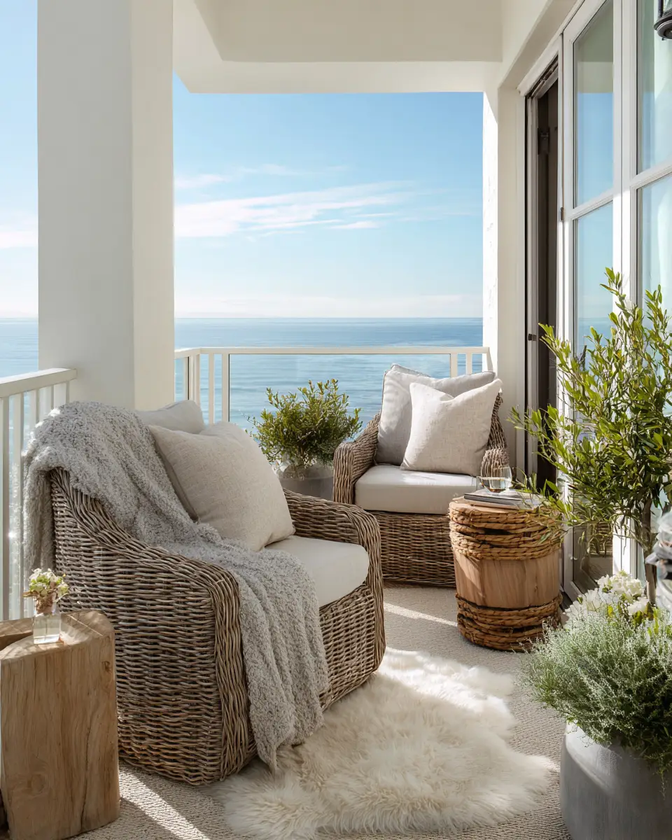 Warm Coastal Balcony Decor Ideas