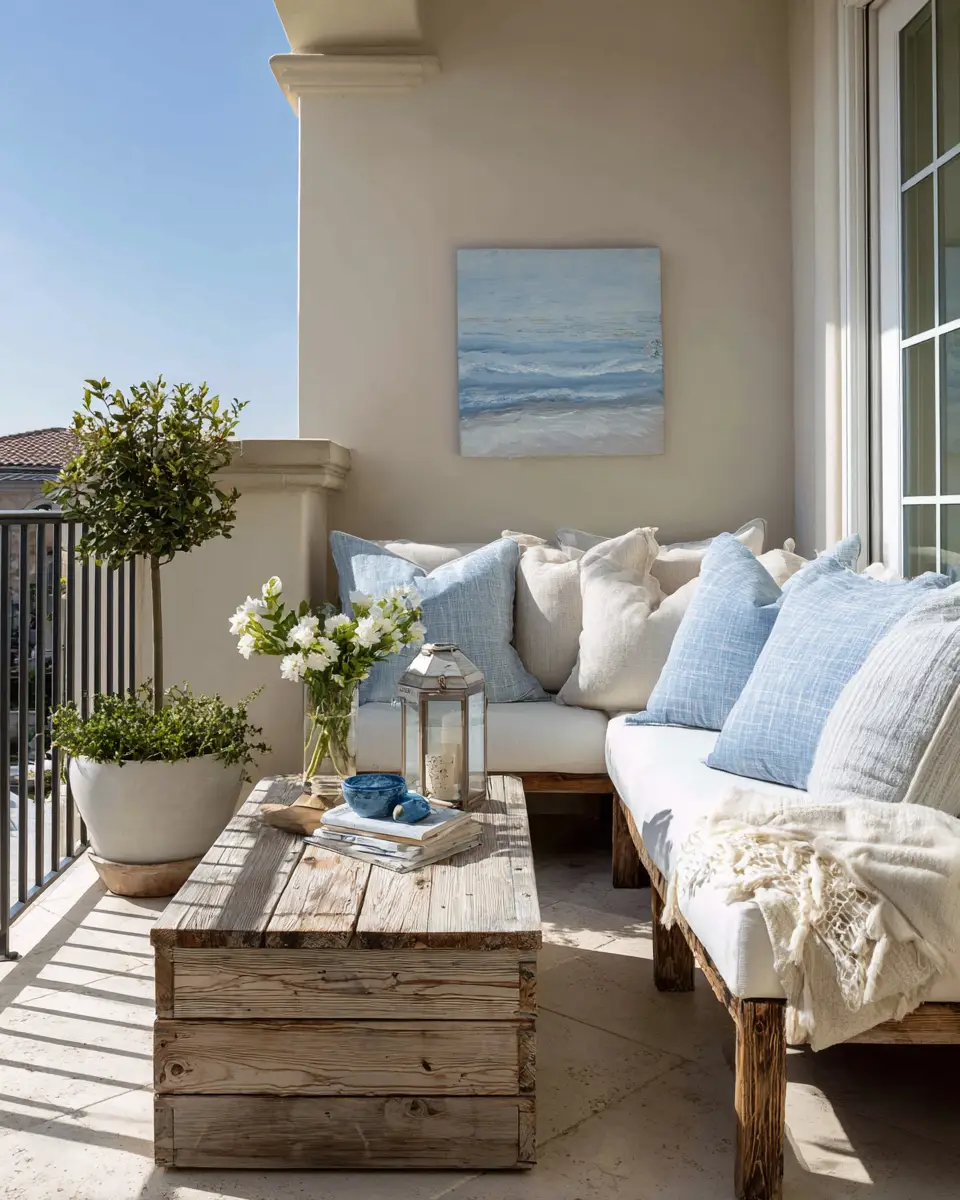 Warm Coastal Balcony Decor Ideas