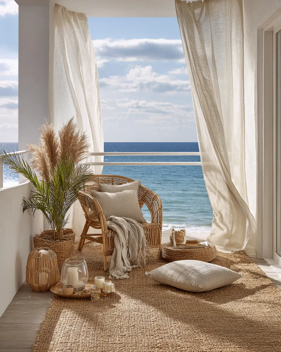 Warm Coastal Balcony Decor Ideas