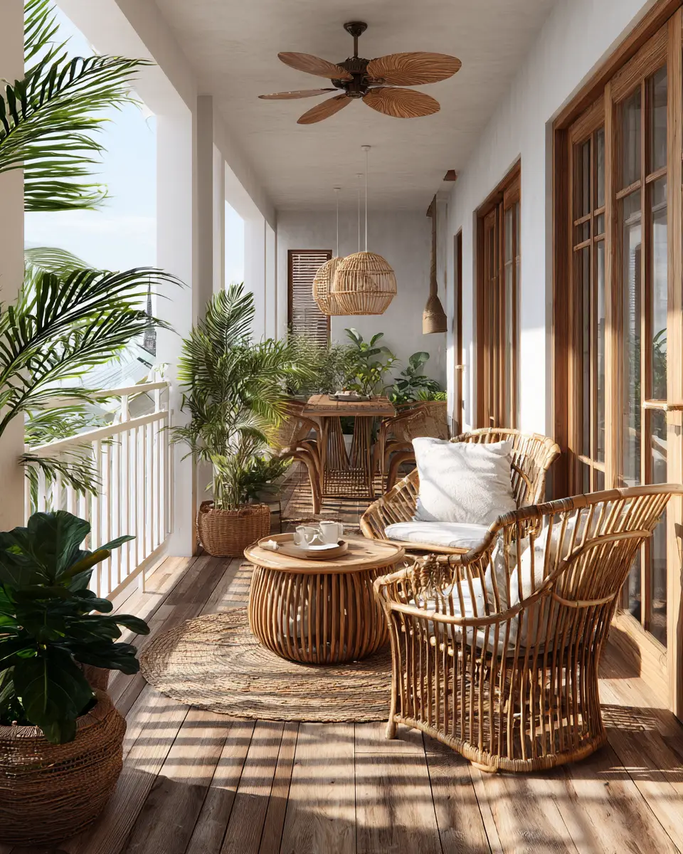 Warm Coastal Balcony Decor Ideas