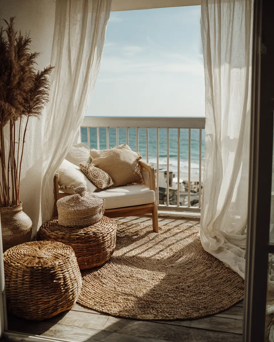 Warm Coastal Balcony Decor Ideas