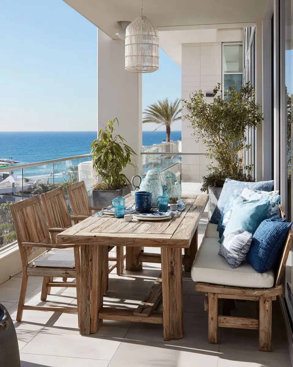 Warm Coastal Balcony Decor Ideas