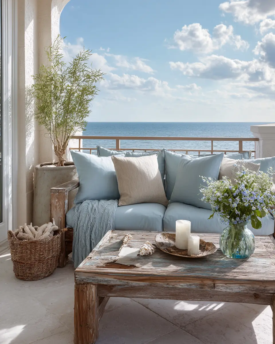 Warm Coastal Balcony Decor Ideas