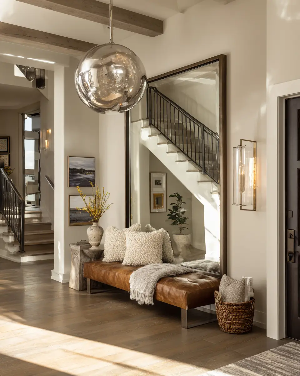 Warm Contemporary Entryway Decor Ideas