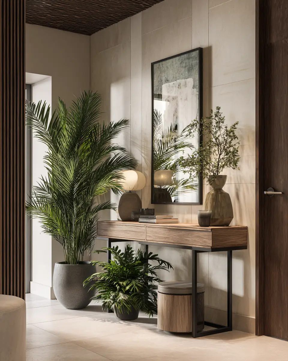 Warm Contemporary Entryway Decor Ideas