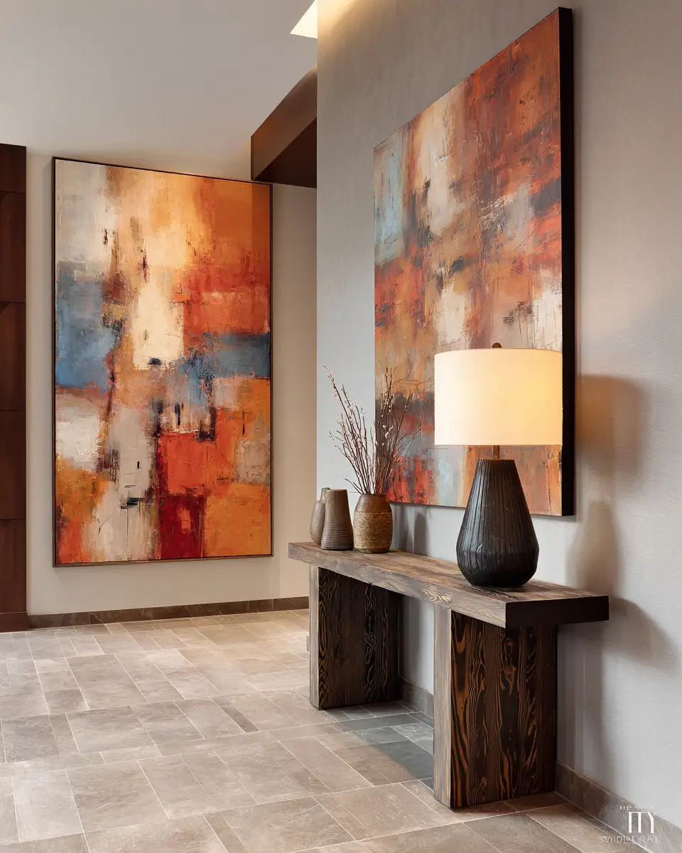 Warm Contemporary Entryway Decor Ideas