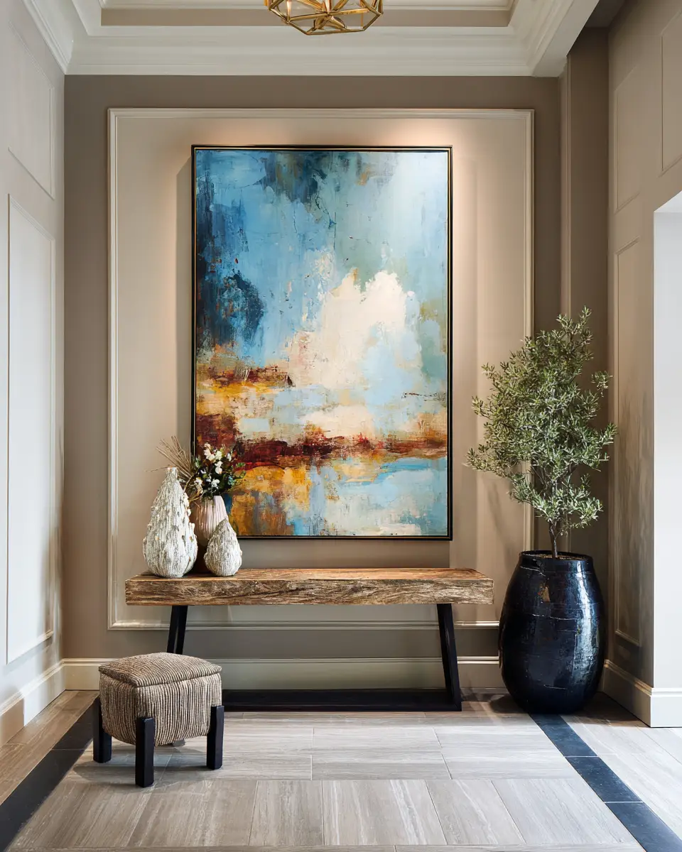 Warm Contemporary Entryway Decor Ideas