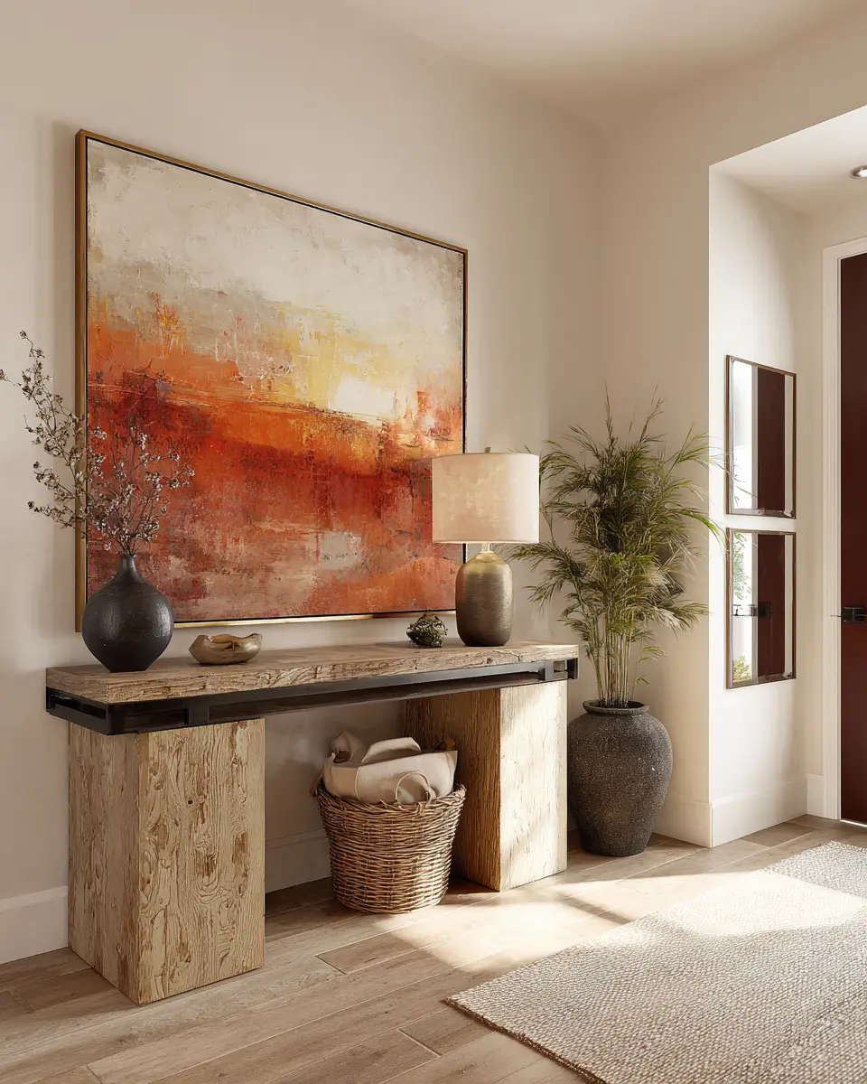 Warm Contemporary Entryway Decor Ideas