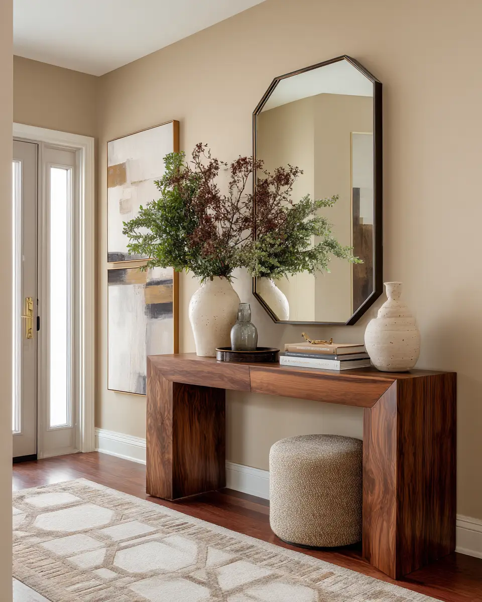 Warm Contemporary Entryway Decor Ideas