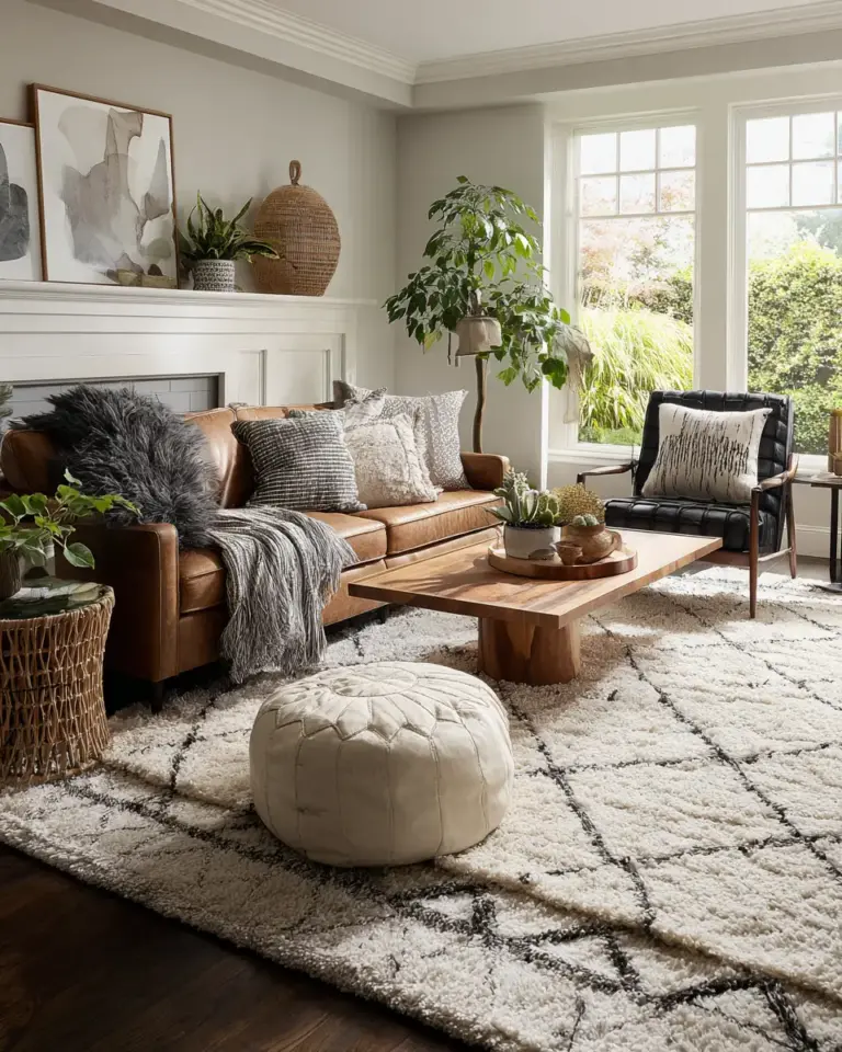 Warm Contemporary Living Room Decor Ideas - Featured