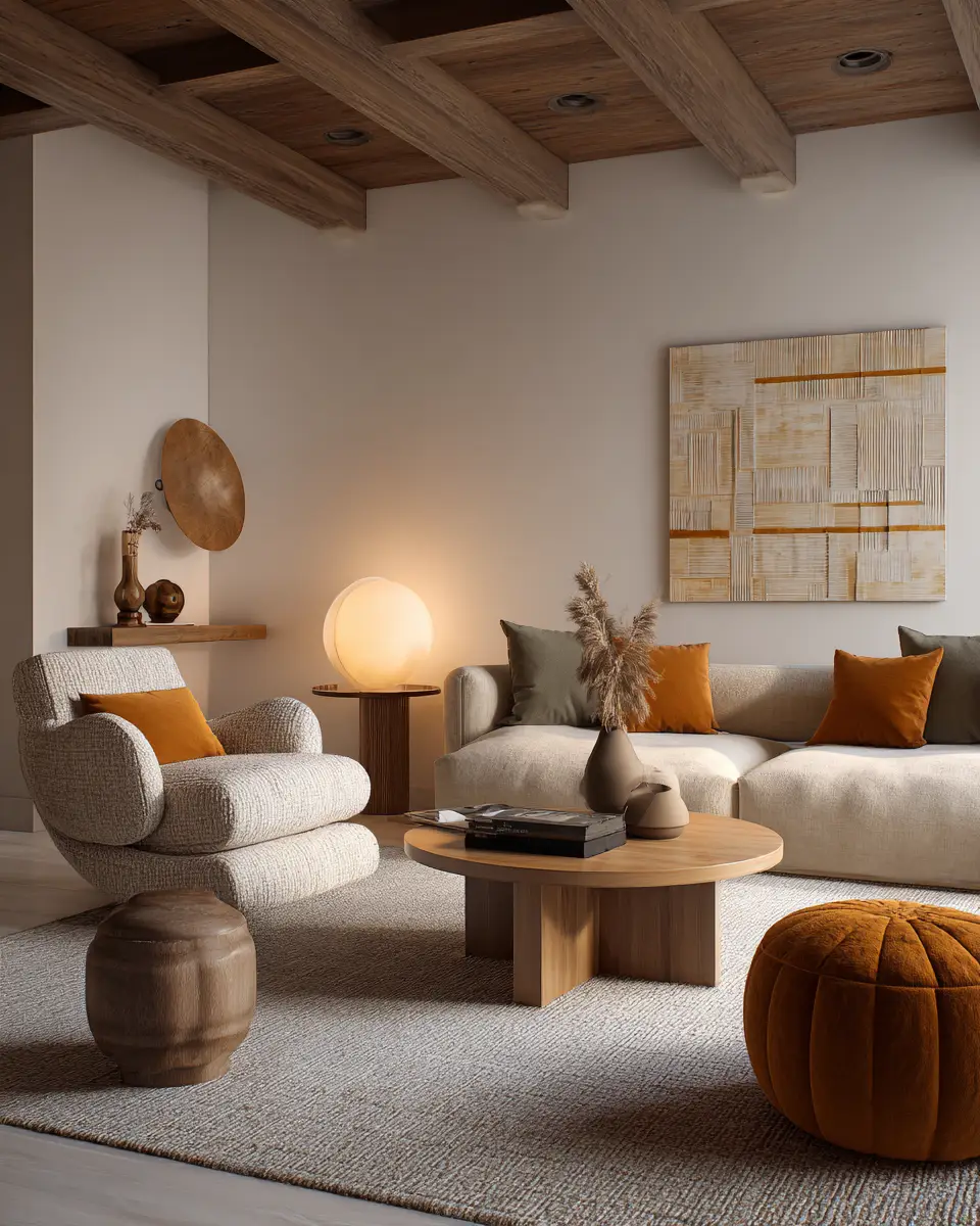 Warm Contemporary Living Room Decor Ideas