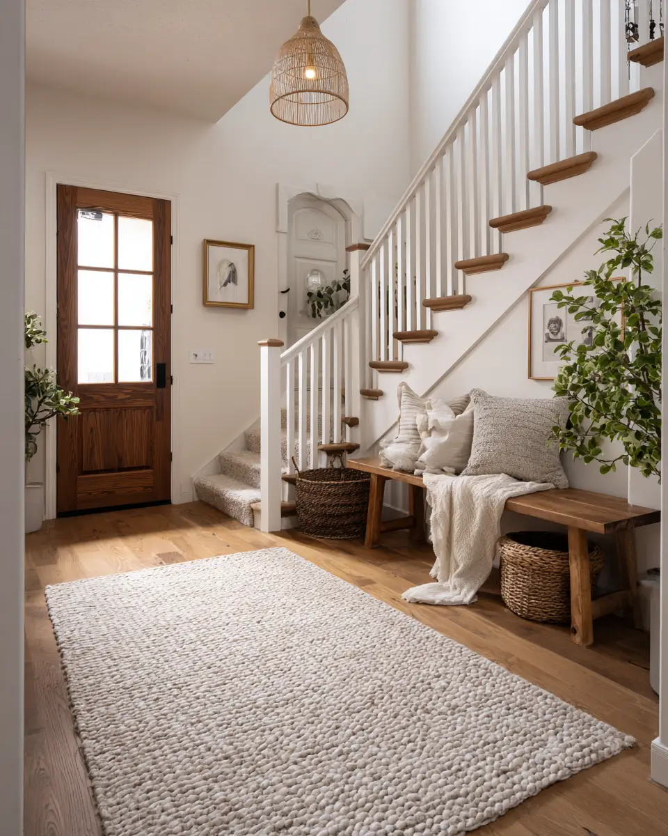 Warm Cottage Entryway Decor Ideas