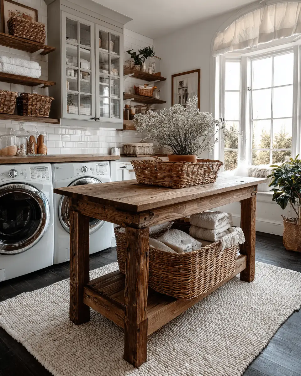 Warm Country Laundry Room Decor Ideas