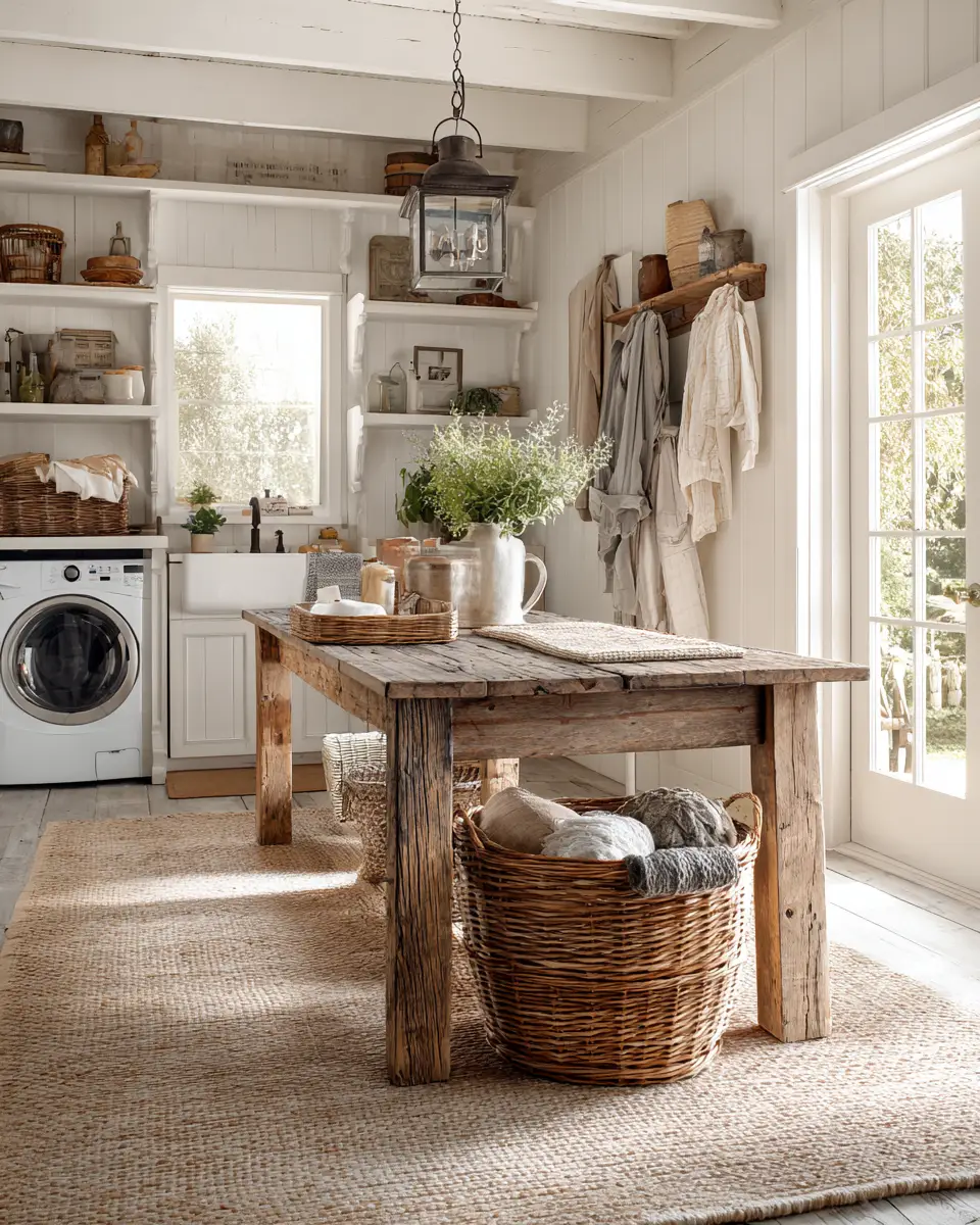Warm Country Laundry Room Decor Ideas
