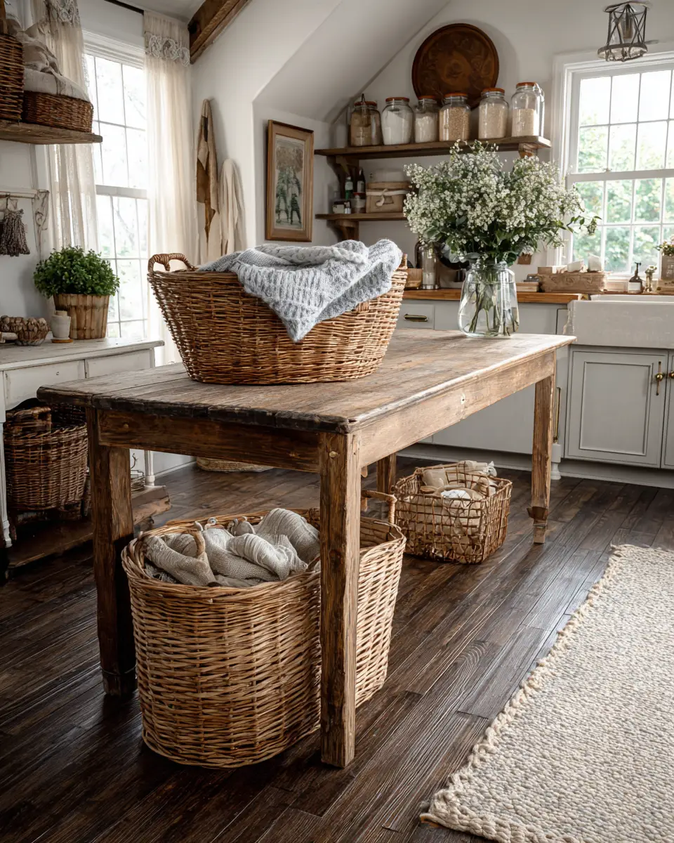 Warm Country Laundry Room Decor Ideas