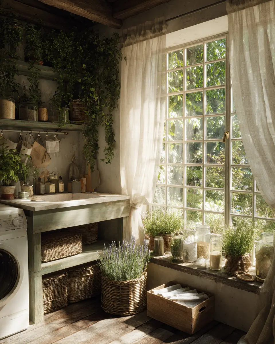 Warm Country Laundry Room Decor Ideas