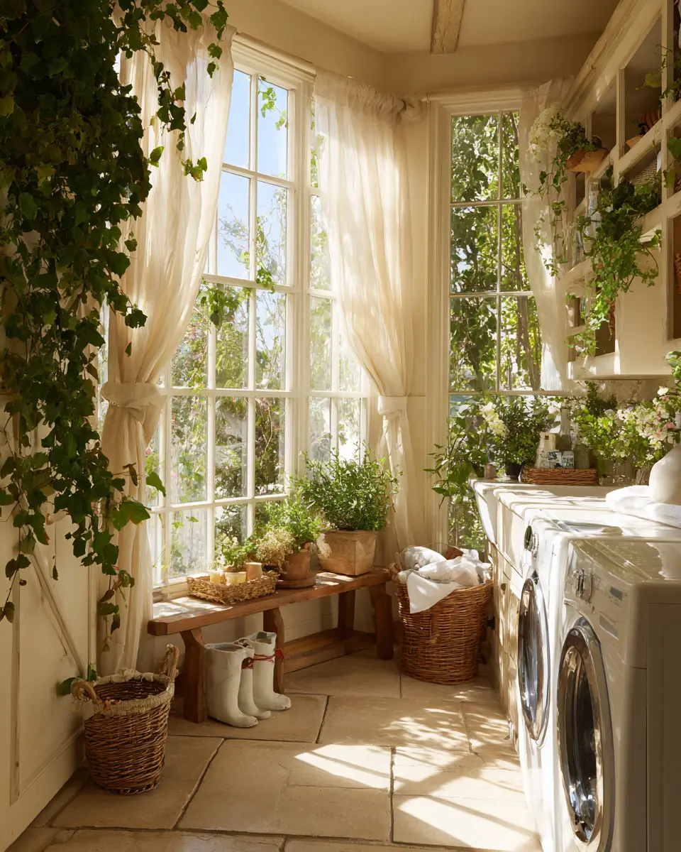 Warm Country Laundry Room Decor Ideas